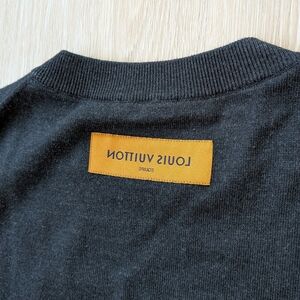 Louis Vuitton Sweater Mens XL Virgil Abloh Reverse Label Charcoal Wool Blend